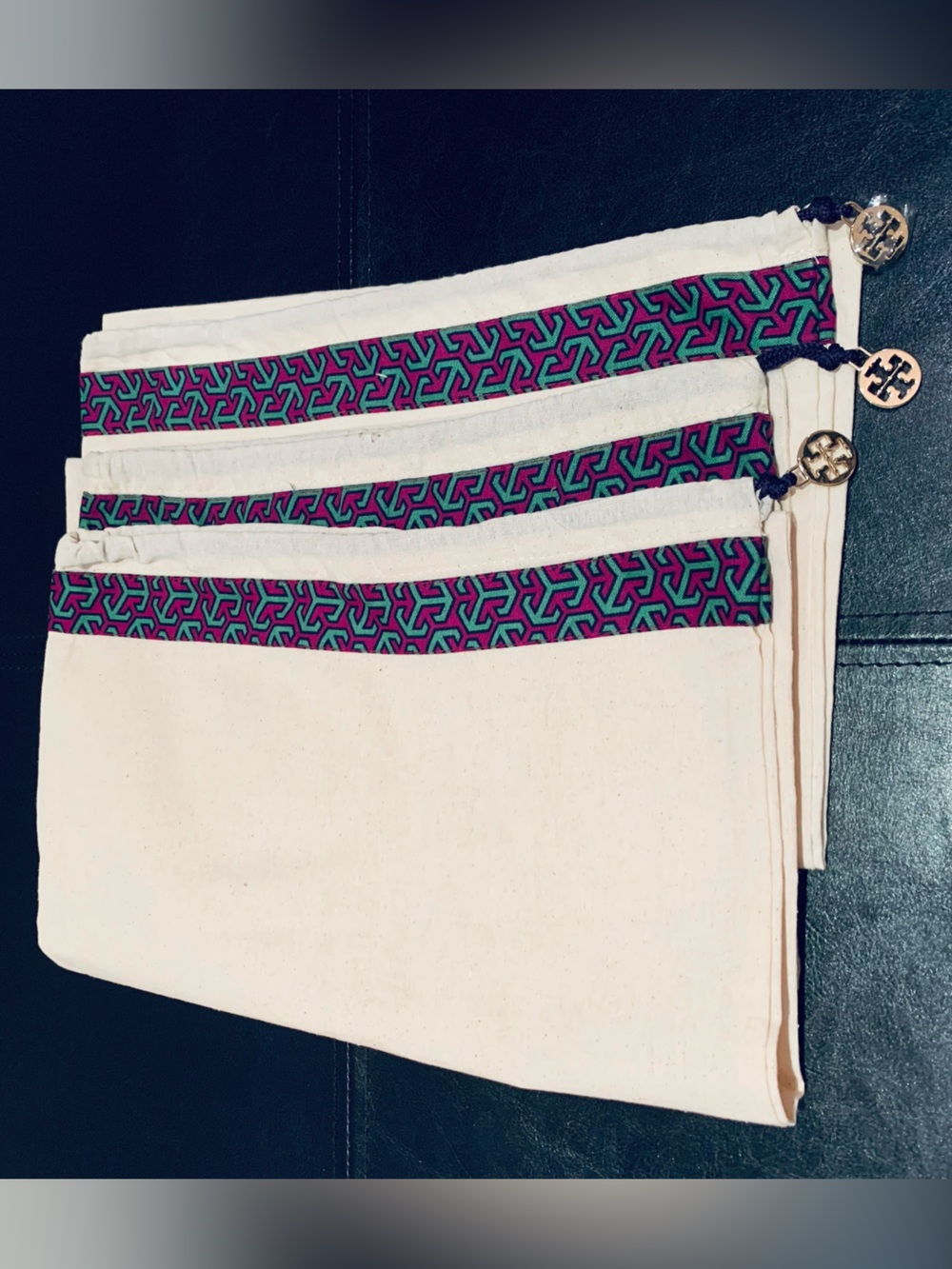 ❤️TORY BURCH❤️3 DRAWSTRING SHOE/ACCESSORY BAGS. VERY NICE SIZE! - Picture 9 of 9